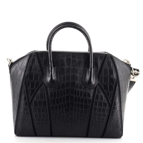 ef0099 givenchy|Givenchy Antigona Bag Patchwork Crocodile Embossed Leather .